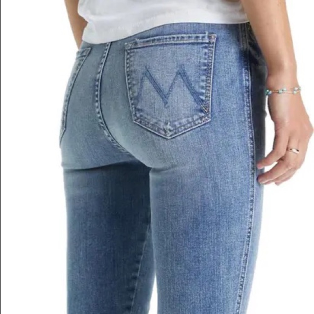 COPY - MOTHER The Swooner High Waist Ankle Skinny Jeans Size 34 in Bonfire Light